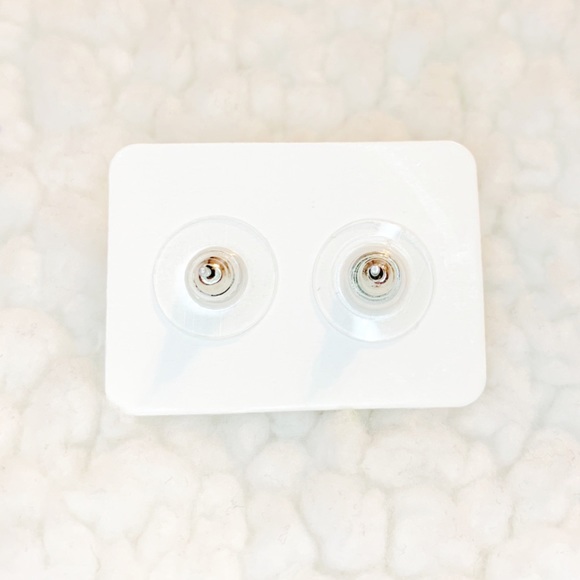 Cubic Zirconia Button CZ Earrings - Picture 8 of 8